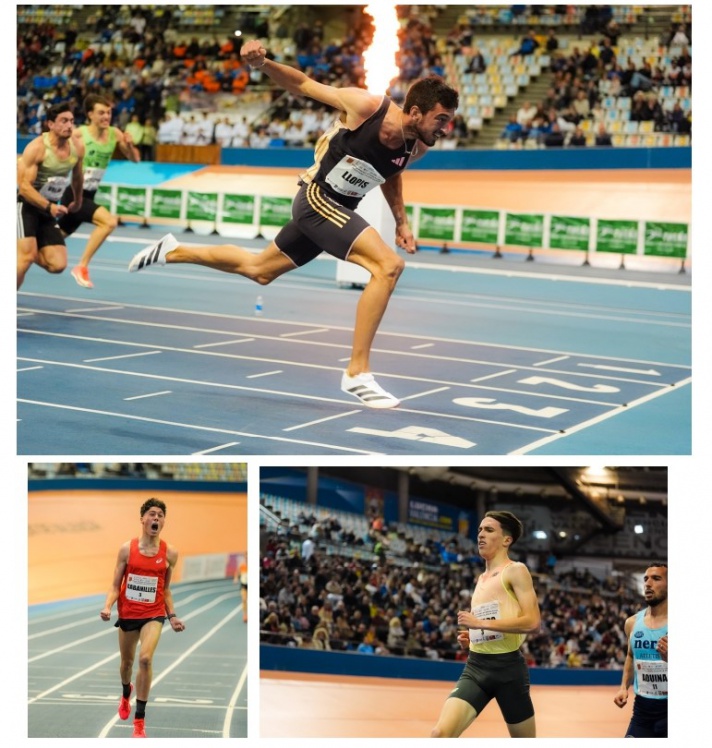 Quique Llopis pone en pie a Valencia y roza el récord de España de 60 metros vallas/Quique Llopis posa en peus a València i frega el rècord d'Espanya de 60 metres barres